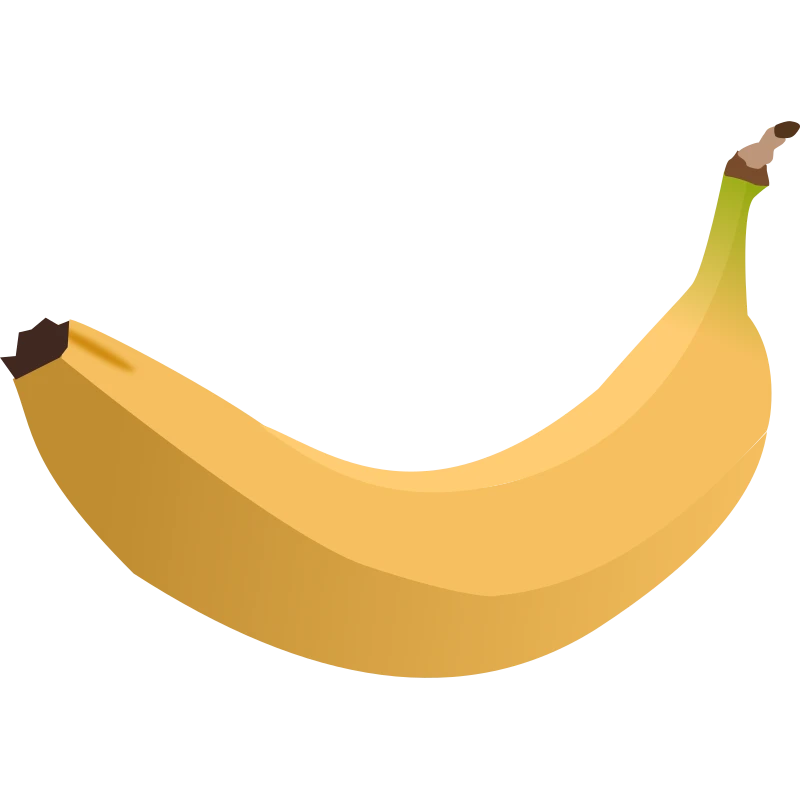 A yellow banana
